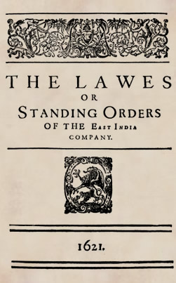 Lawes or Standing Orders of the EIC